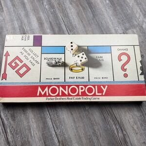 Monopoly Board Game Vintage 1975 READ DESCRIPTION 98 percent complete